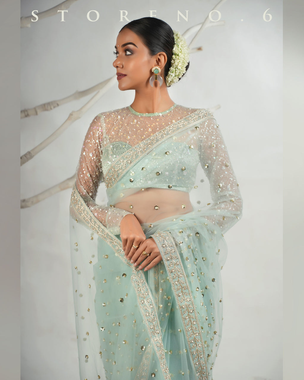 THE AQUA ANGEL SAREE
