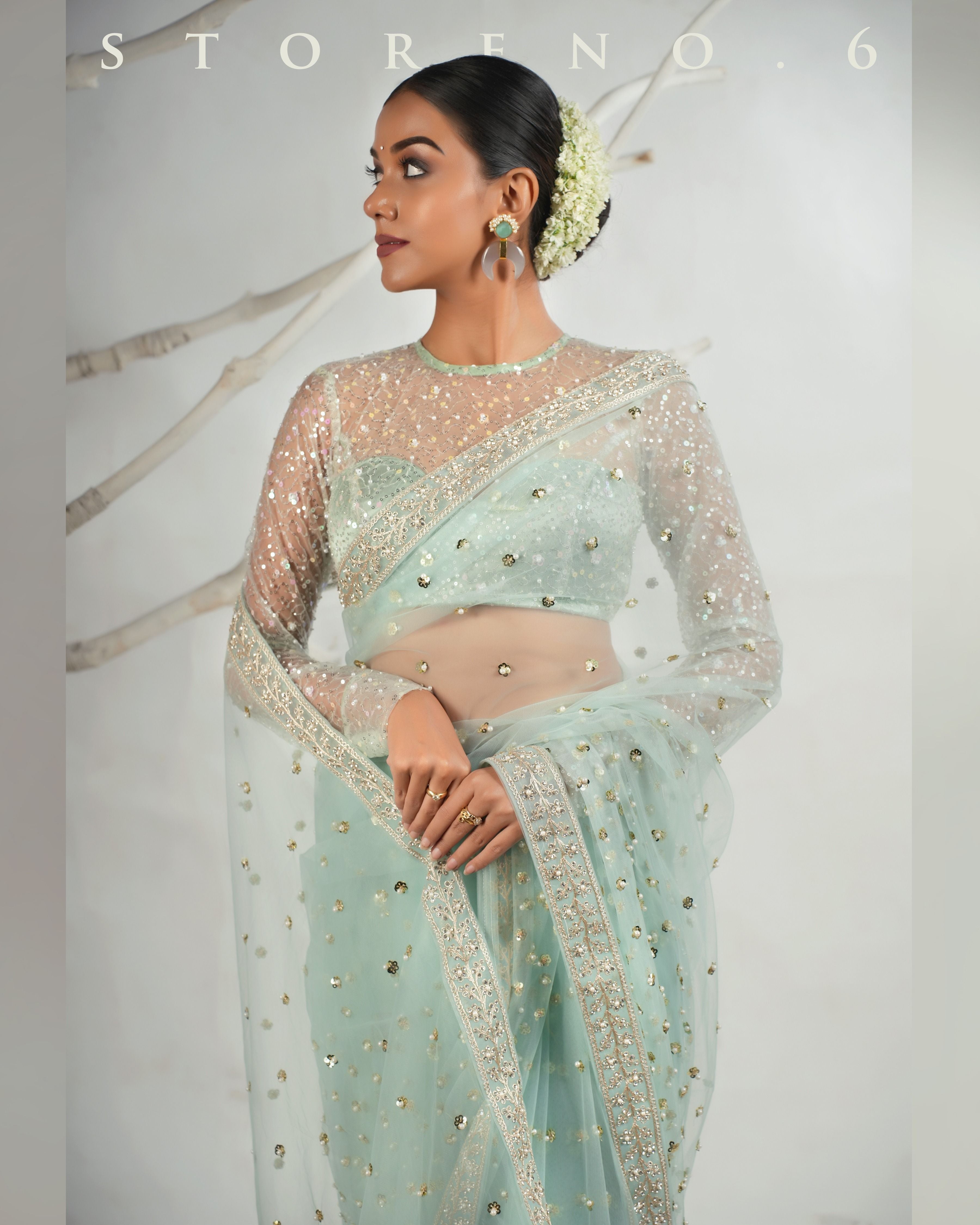 THE AQUA ANGEL SAREE