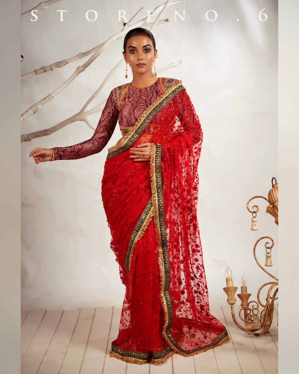 THE SCARLET SPRY SAREE