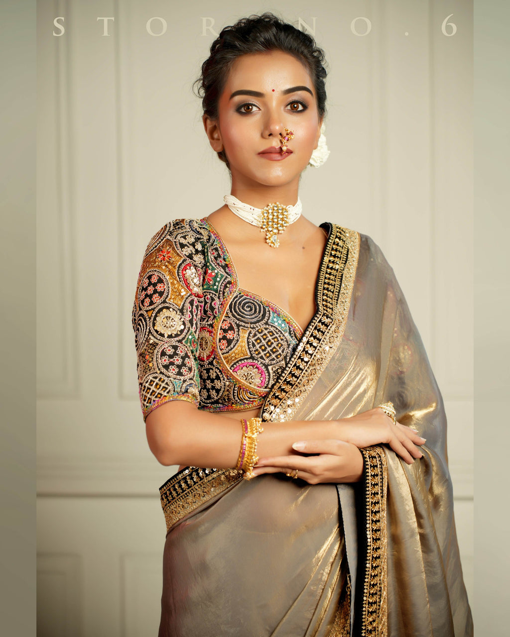 THE IMPERIAL SUNKISSED SMOKE SAREE