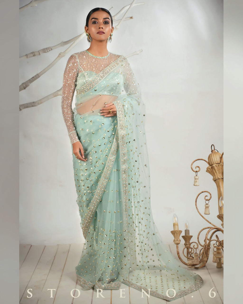 THE AQUA ANGEL SAREE
