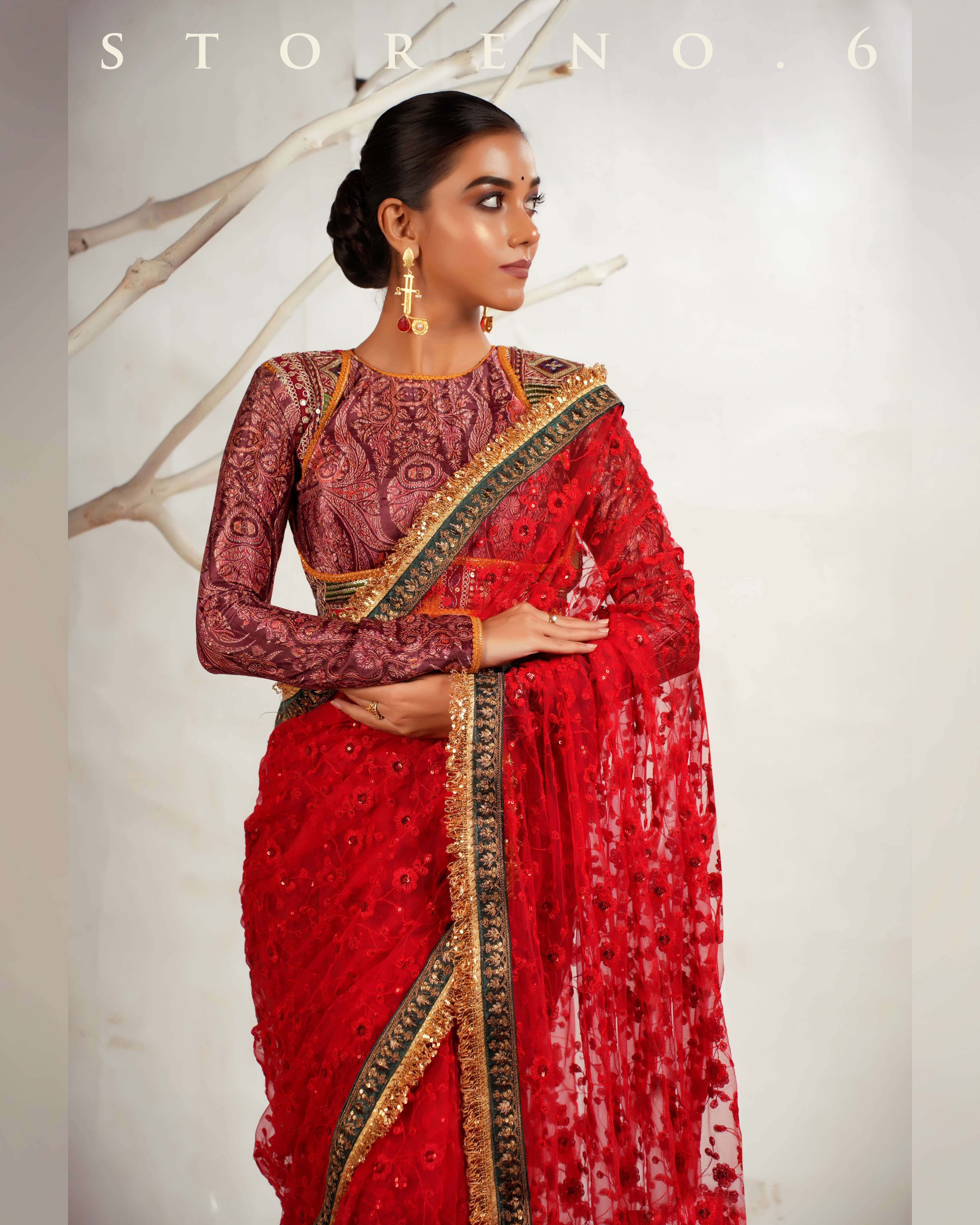 THE SCARLET SPRY SAREE