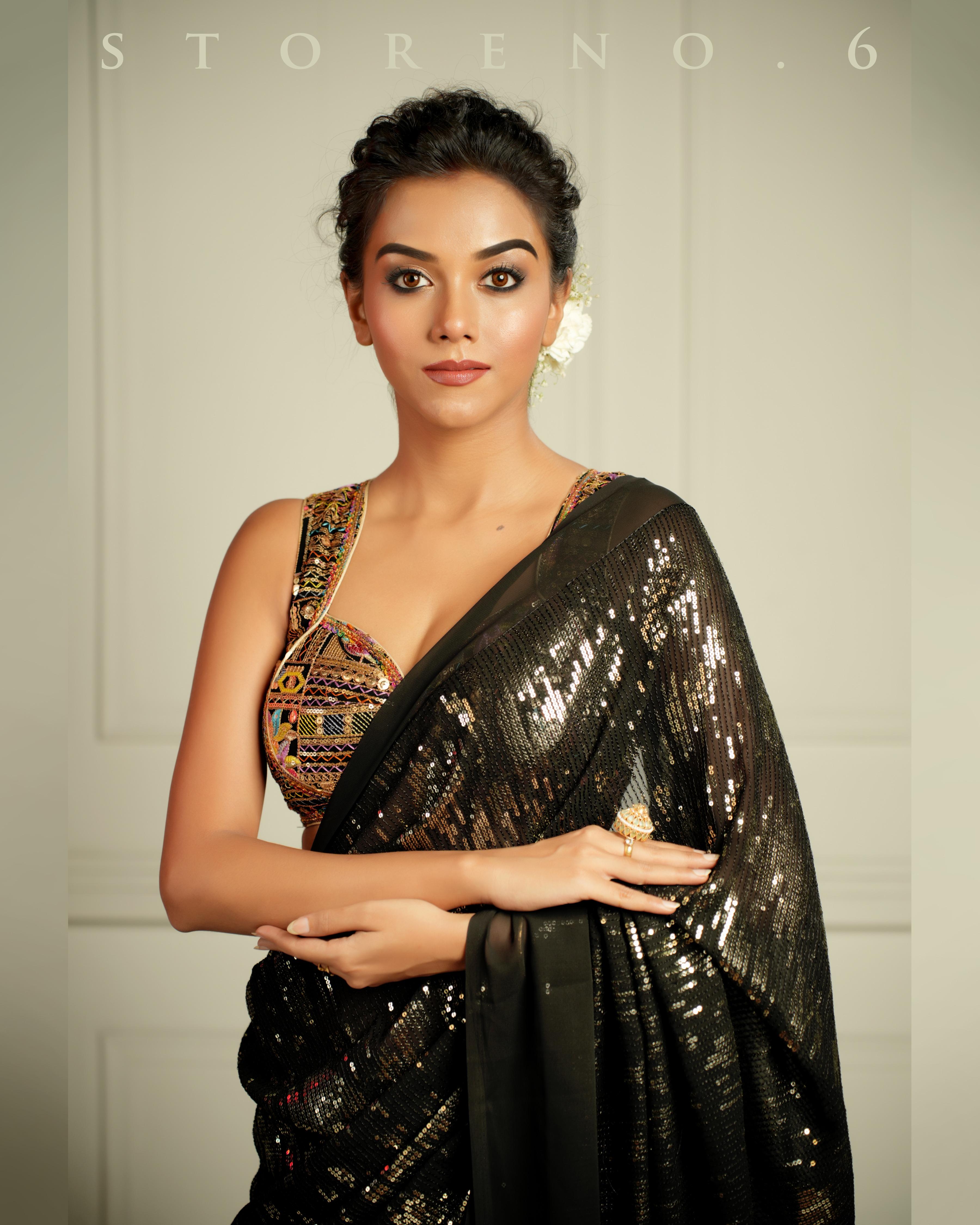 BLACK WIDOW COCKTAIL SAREE