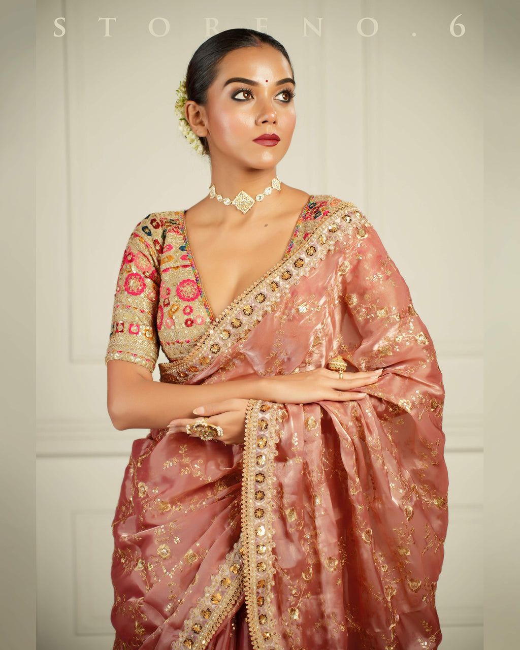 THE CHARM OF THE CORALS SAREE