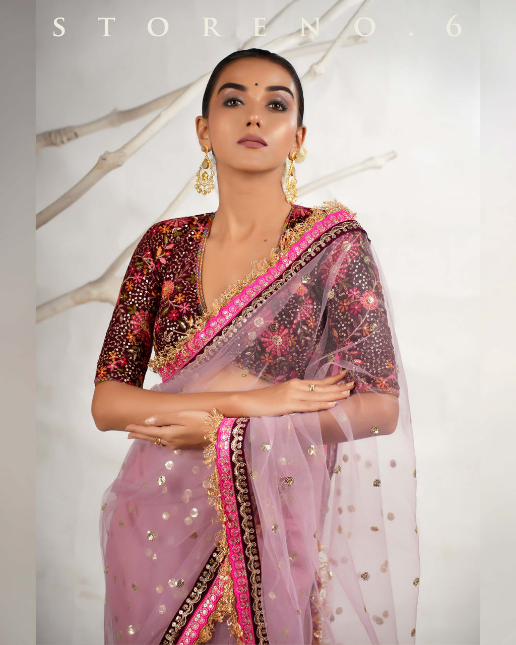 THE ROSY ROMANCE SAREE
