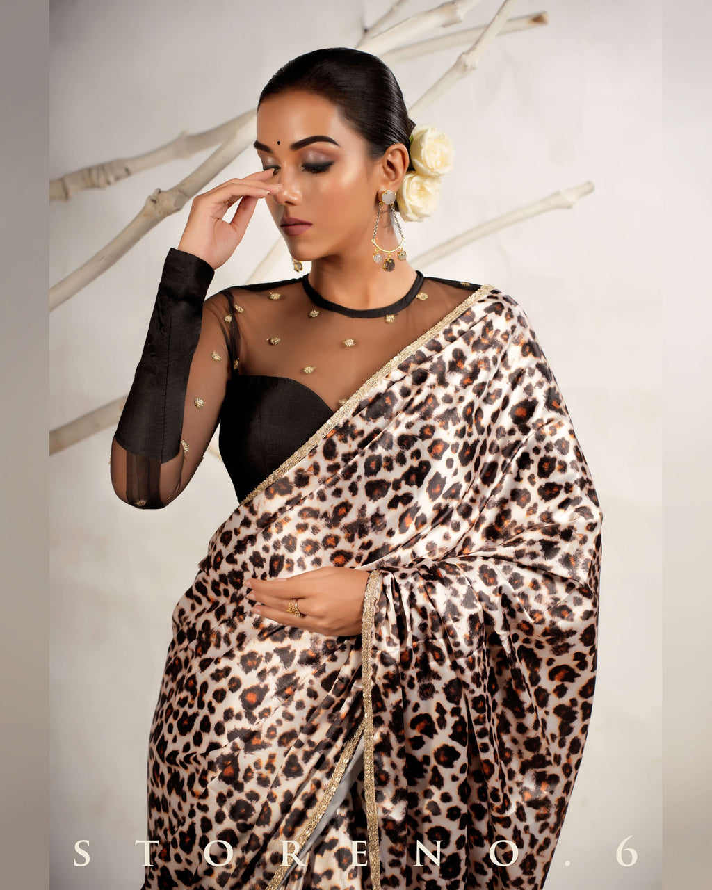 THE LEOPARD LUXURY SAREE