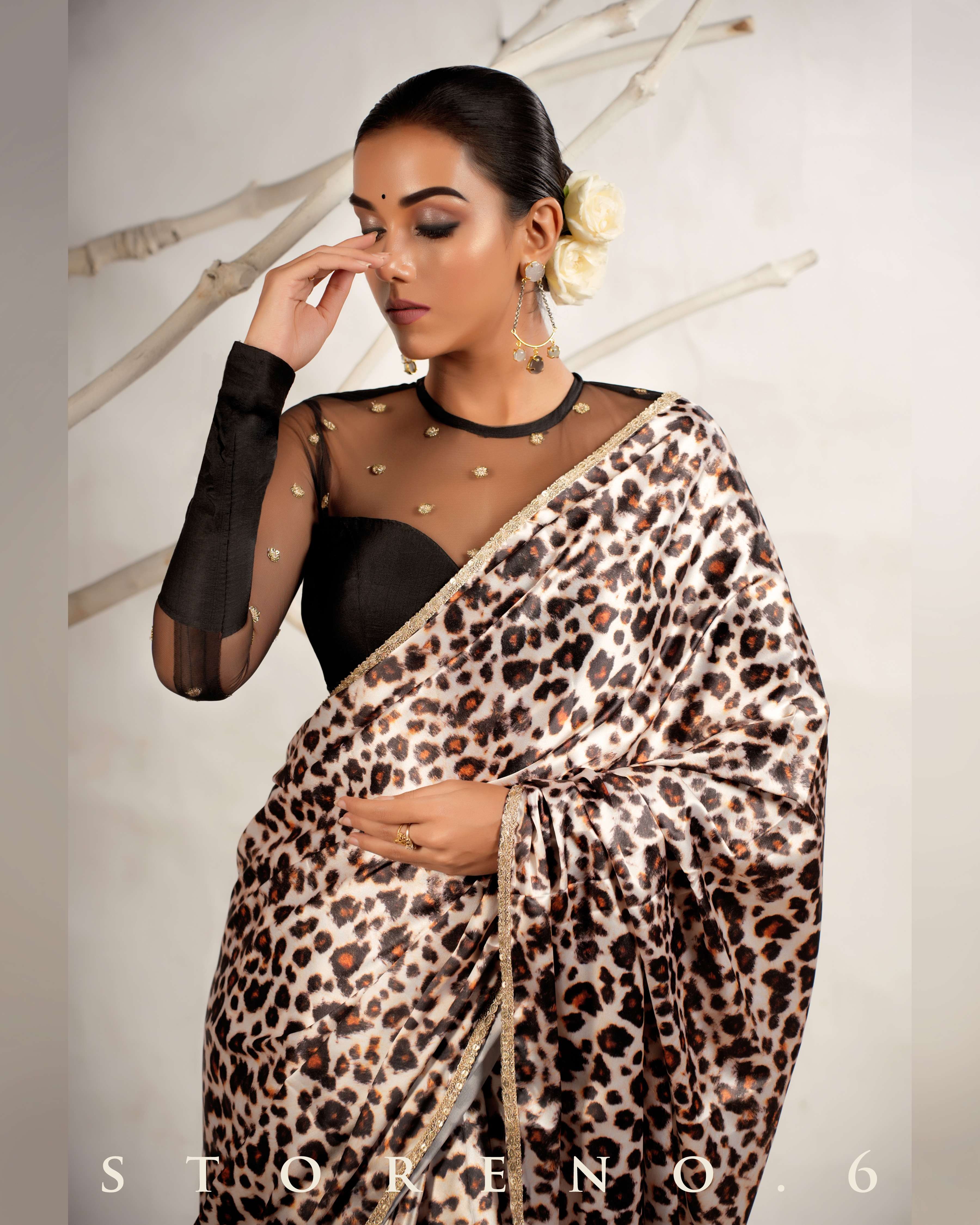 THE LEOPARD LUXURY SAREE