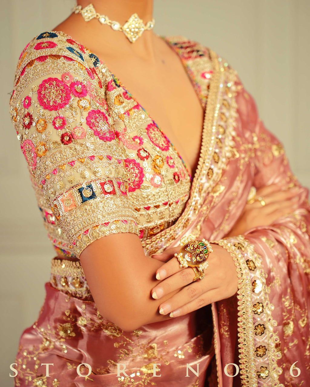 THE CHARM OF THE CORALS SAREE