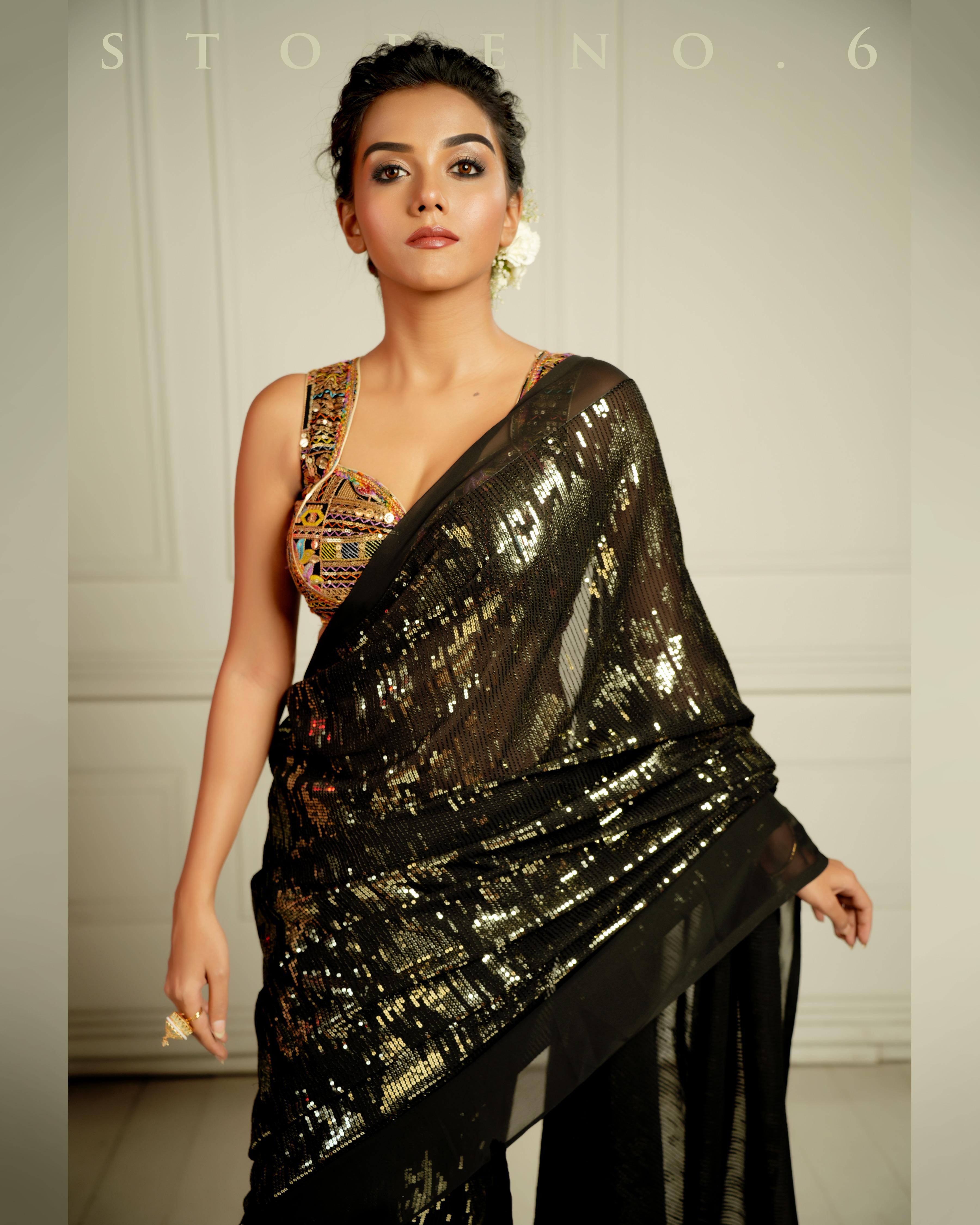 BLACK WIDOW COCKTAIL SAREE