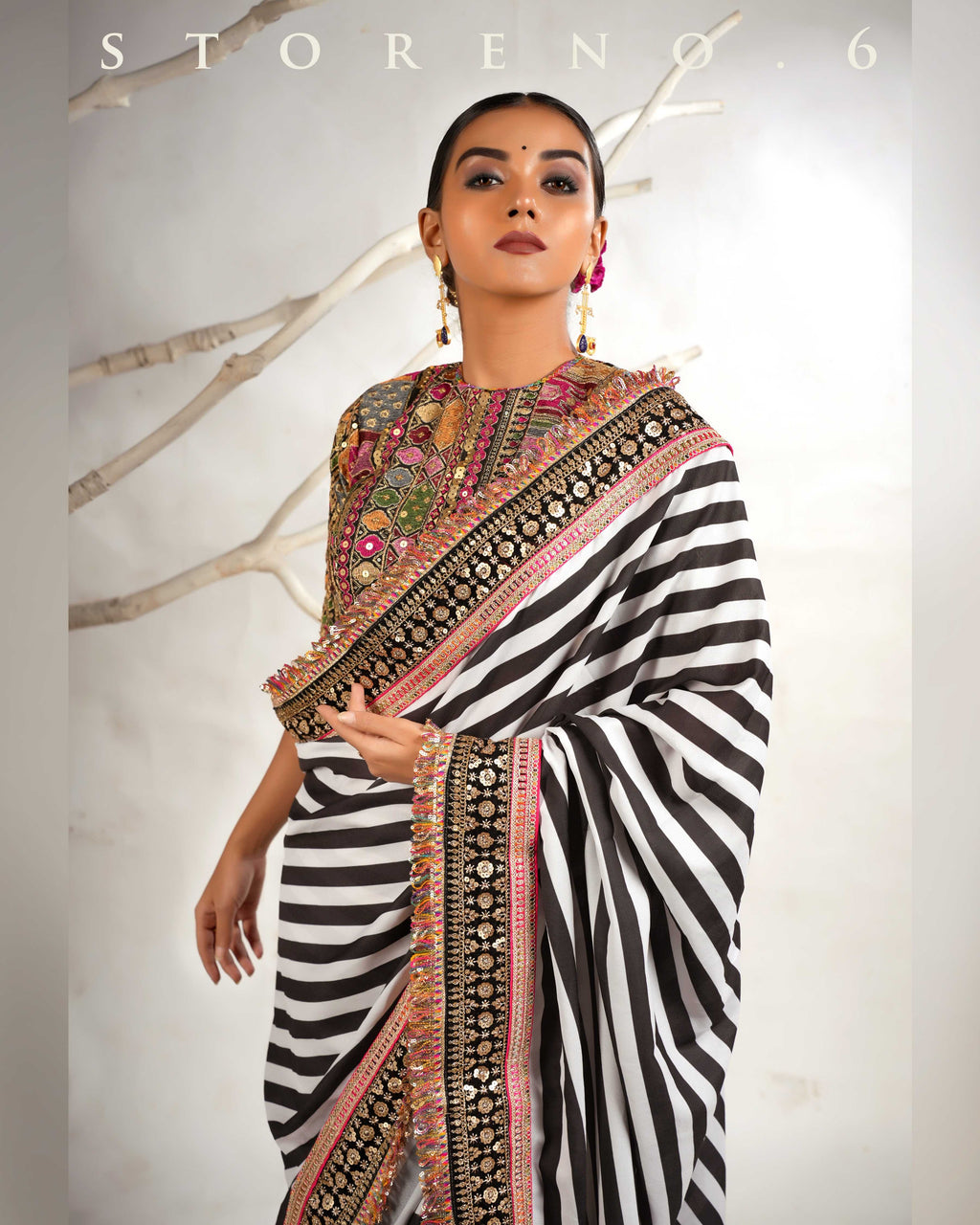THE DIVINE STRIPE SHOW SAREE