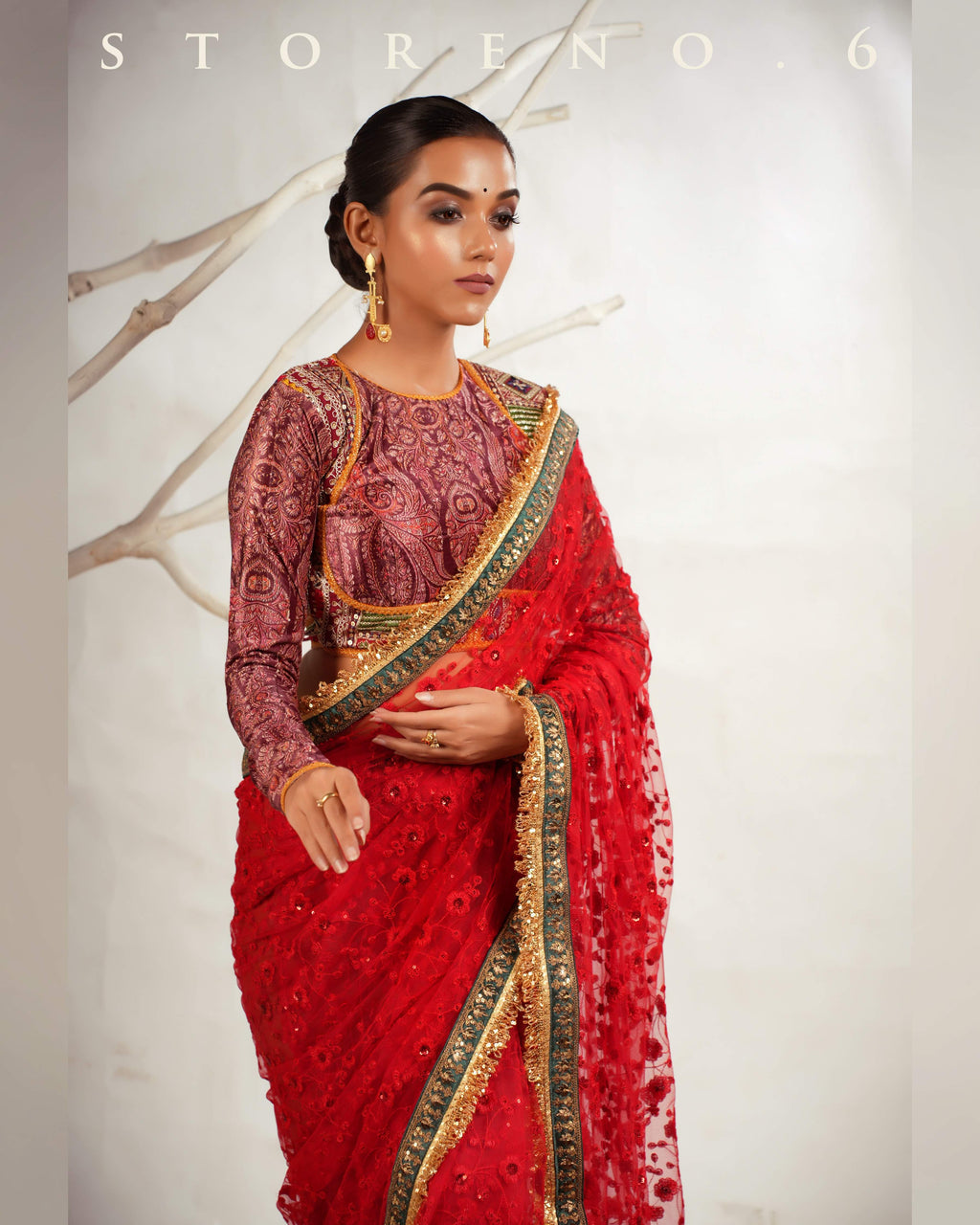 THE SCARLET SPRY SAREE
