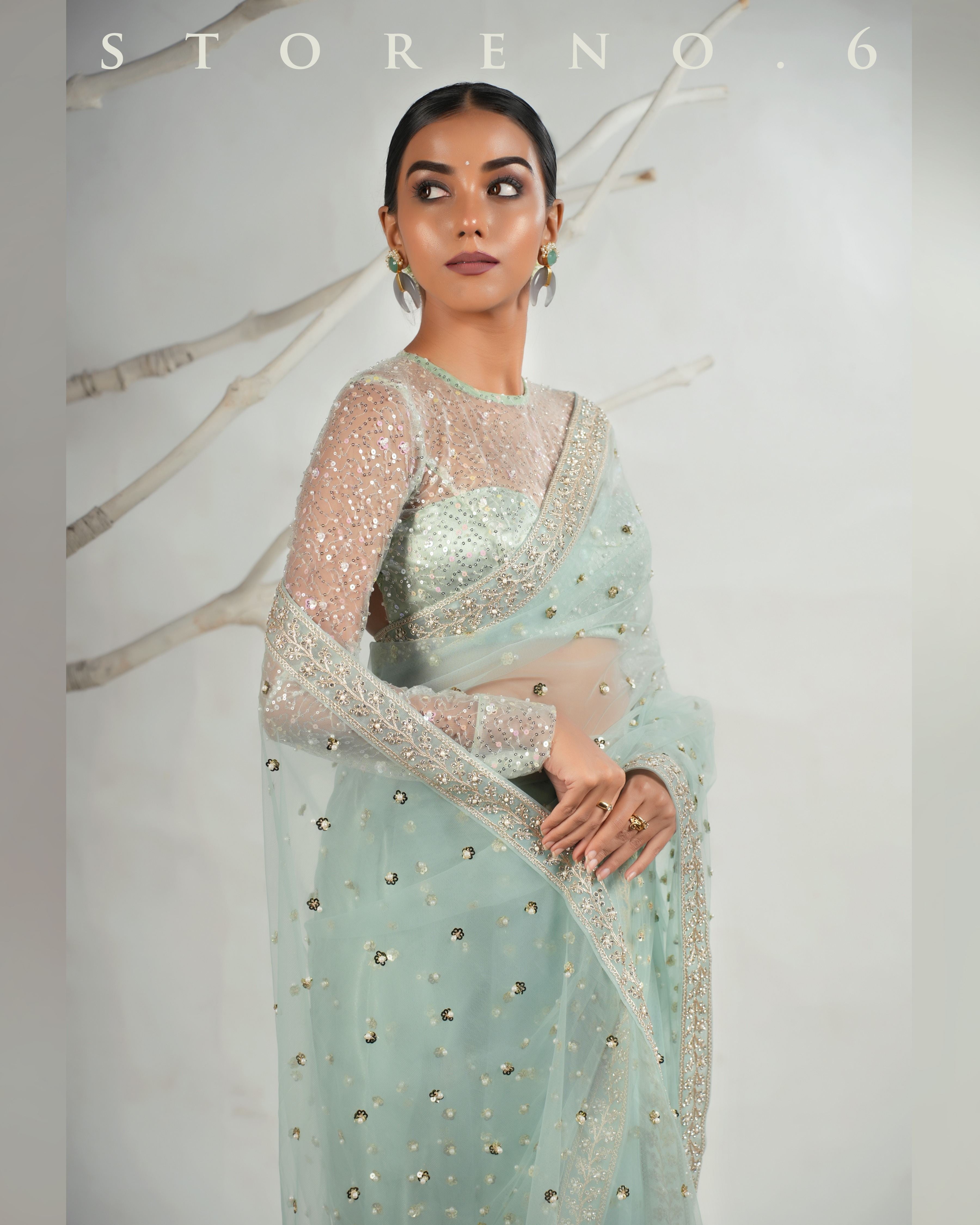 THE AQUA ANGEL SAREE