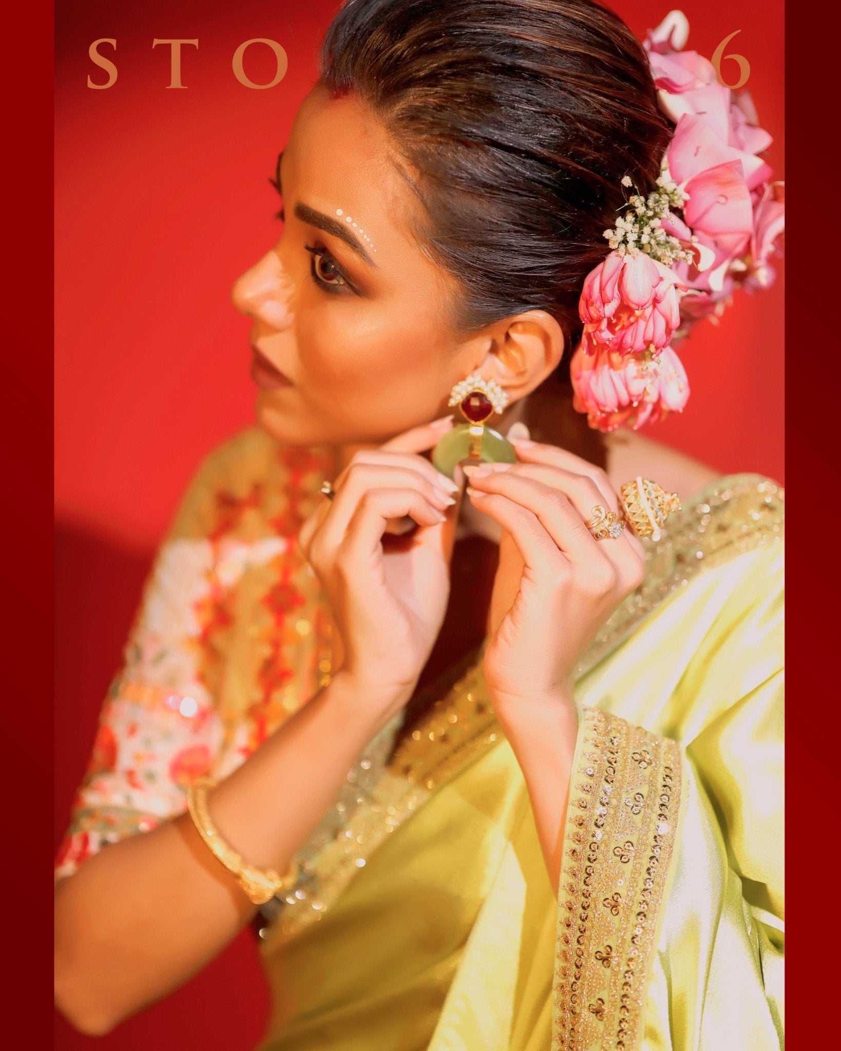 OBSESSIVE OLIVE READY-TO-WEAR SAREE