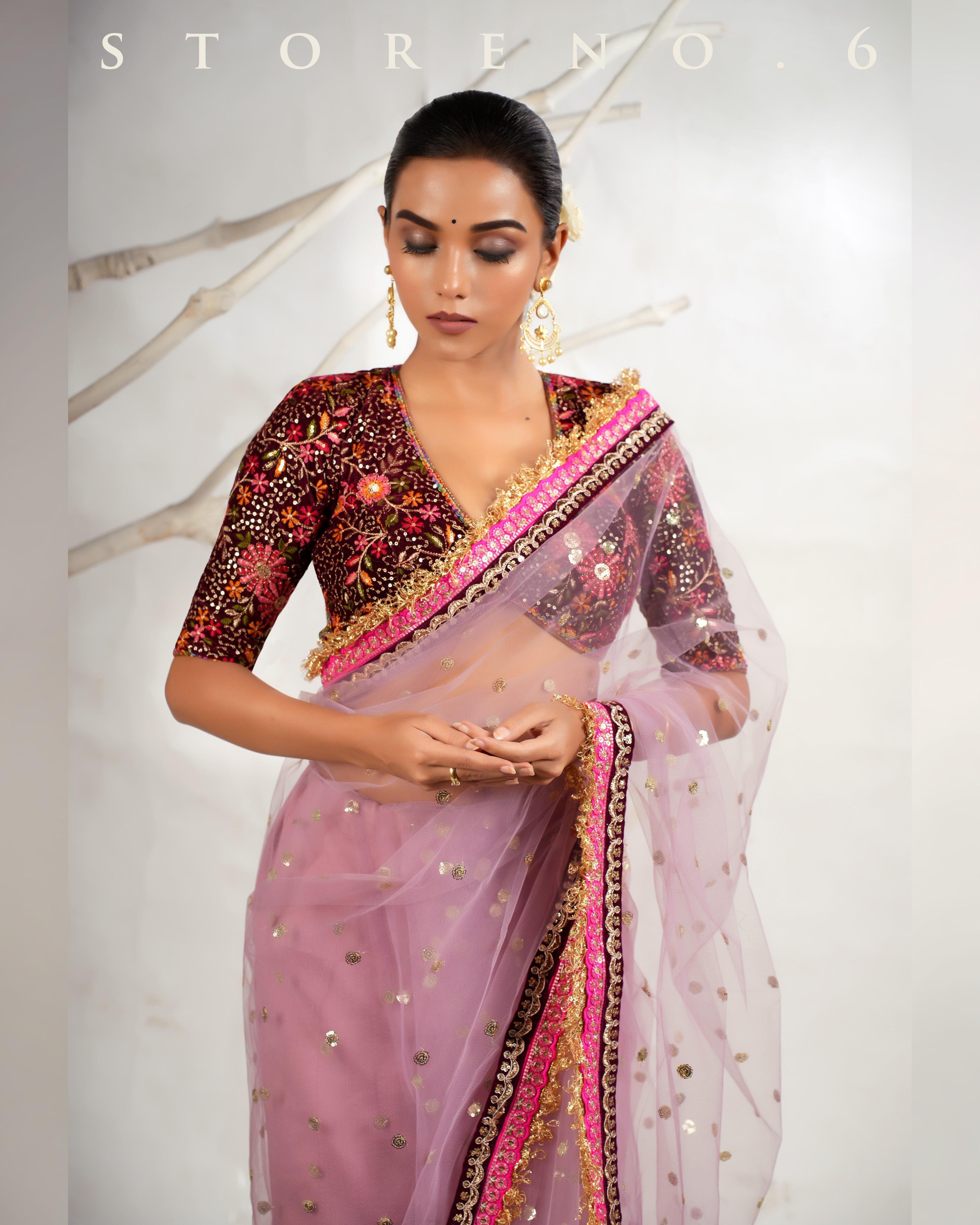 THE ROSY ROMANCE SAREE