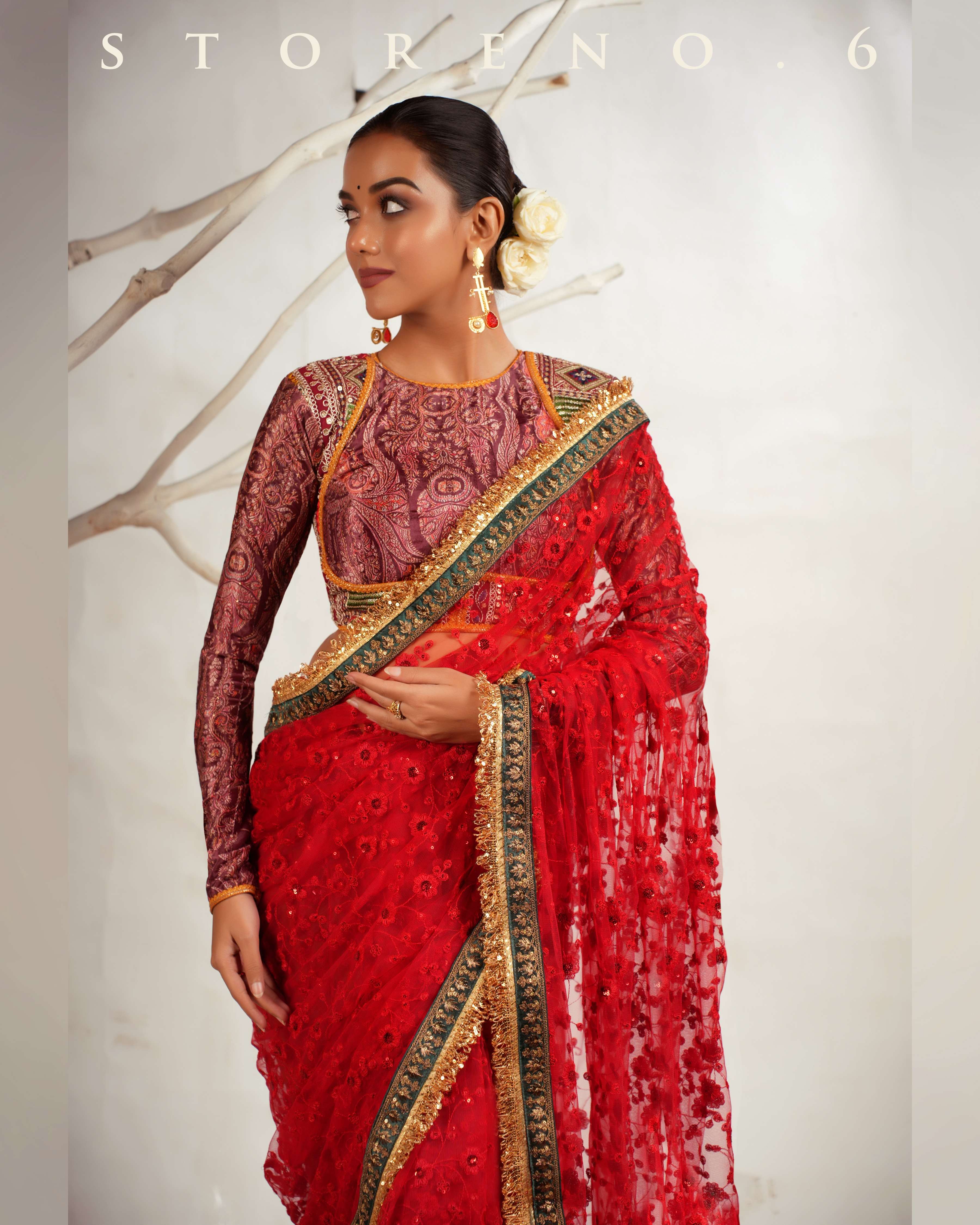 THE SCARLET SPRY SAREE