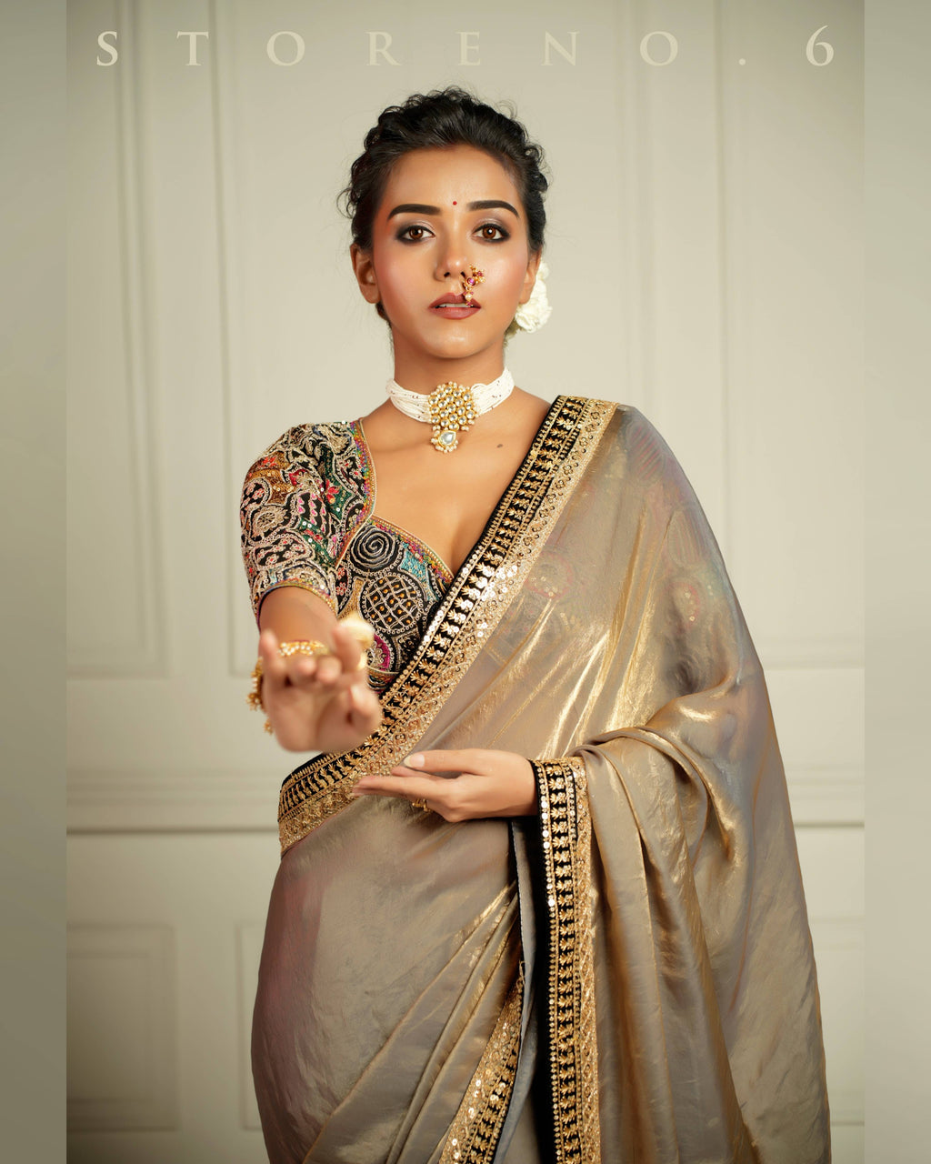 THE IMPERIAL SUNKISSED SMOKE SAREE