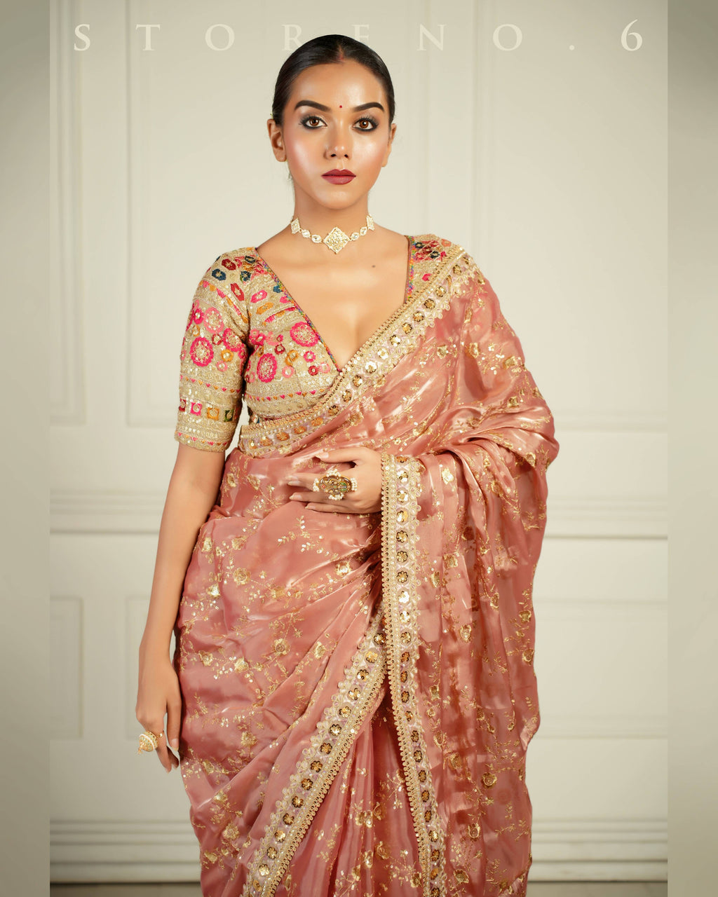 THE CHARM OF THE CORALS SAREE