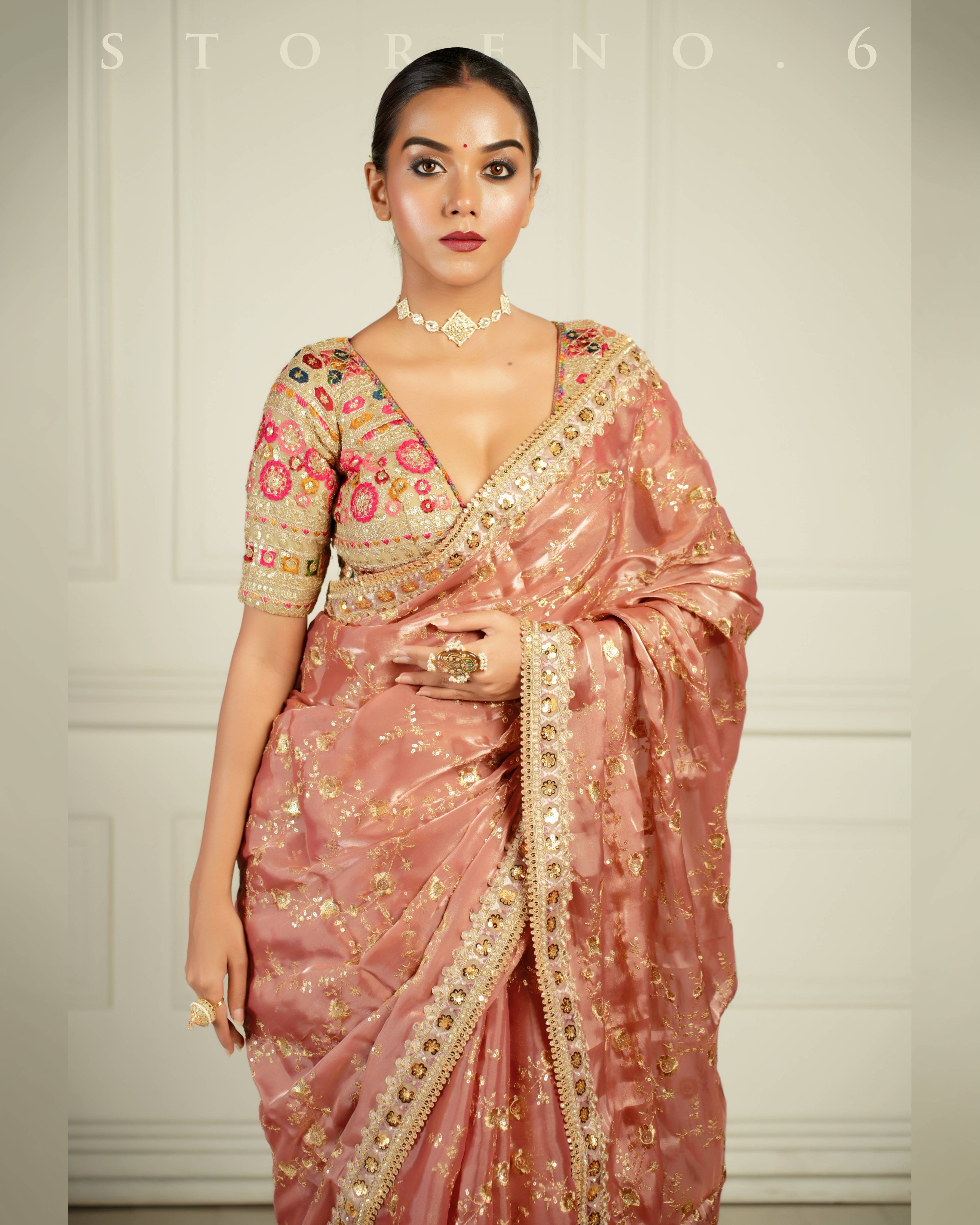 THE CHARM OF THE CORALS SAREE