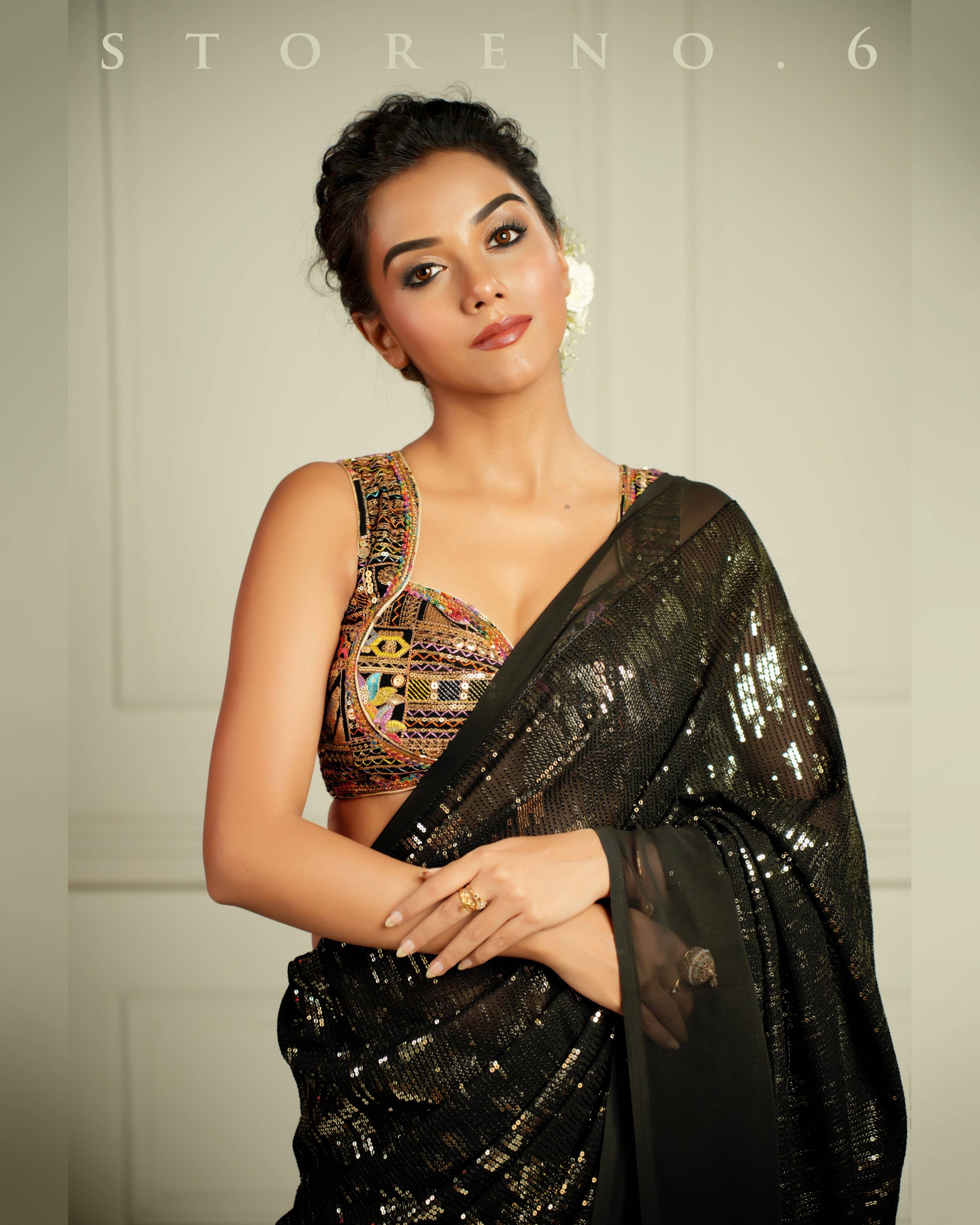 BLACK WIDOW COCKTAIL SAREE