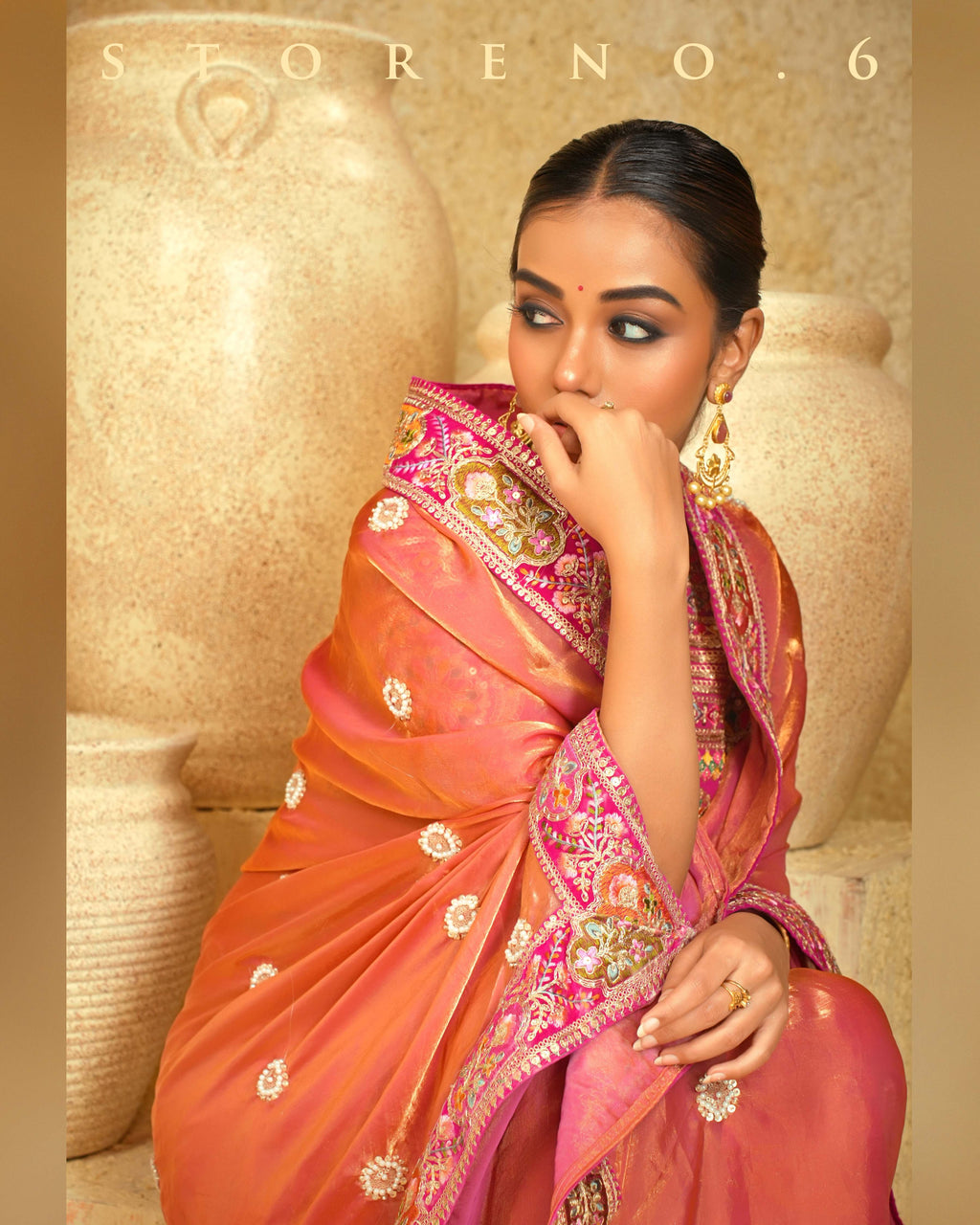 CORAL CHARISMA SAREE
