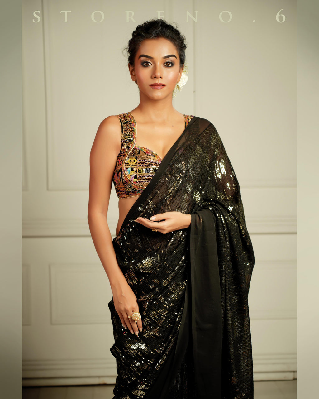 BLACK WIDOW COCKTAIL SAREE