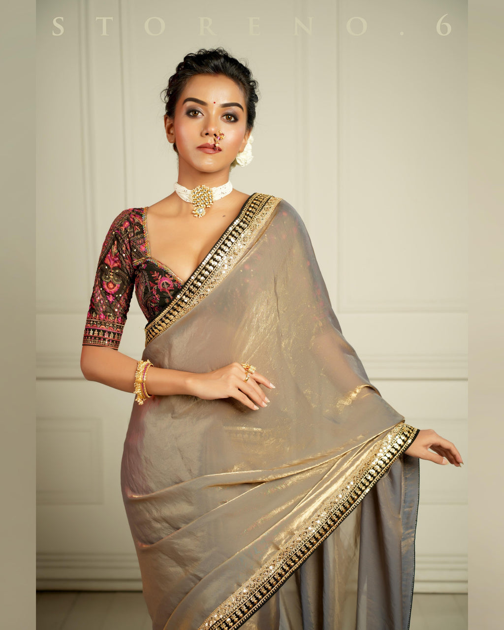 THE IMPERIAL SUNKISSED SMOKE SAREE