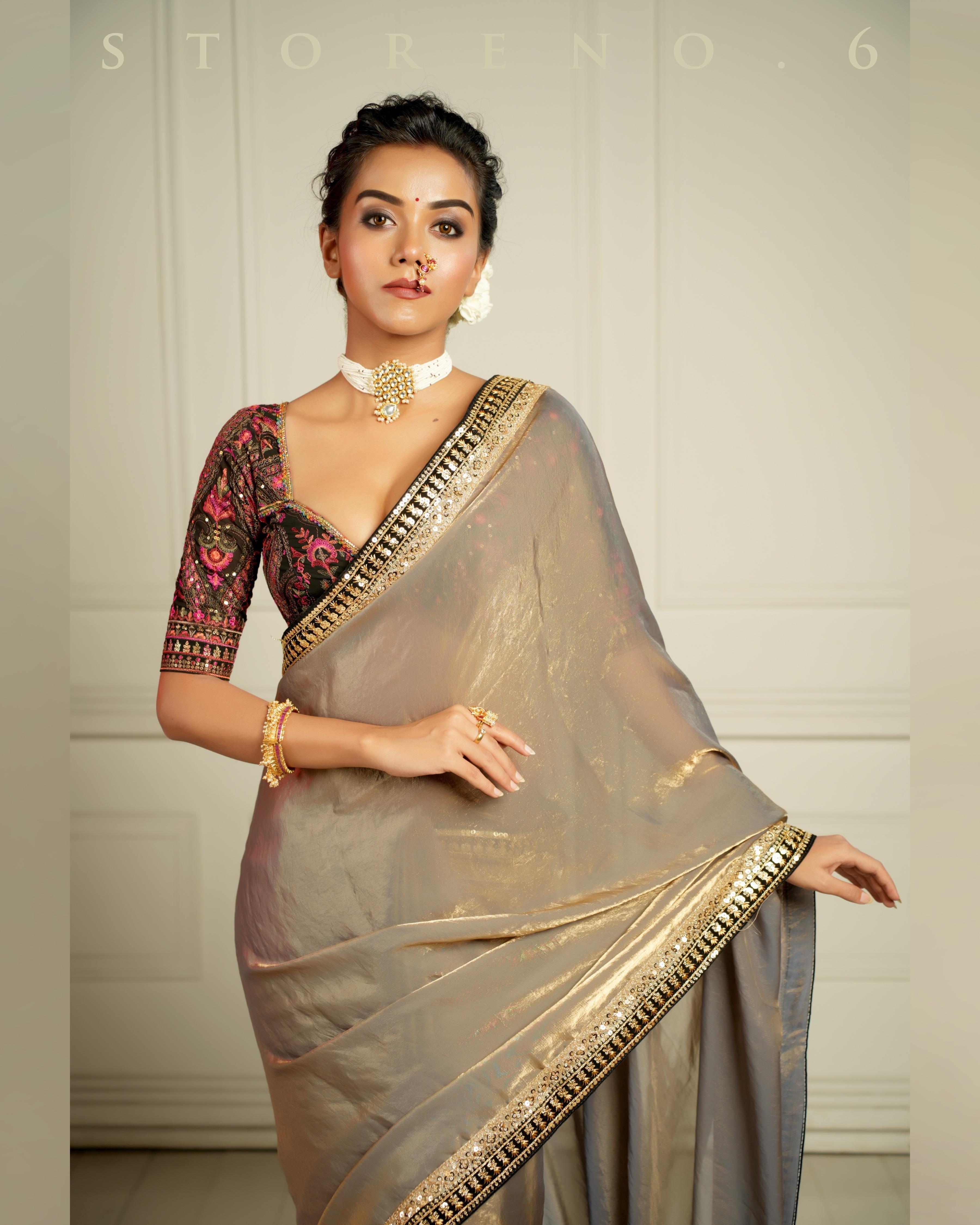 THE IMPERIAL SUNKISSED SMOKE SAREE
