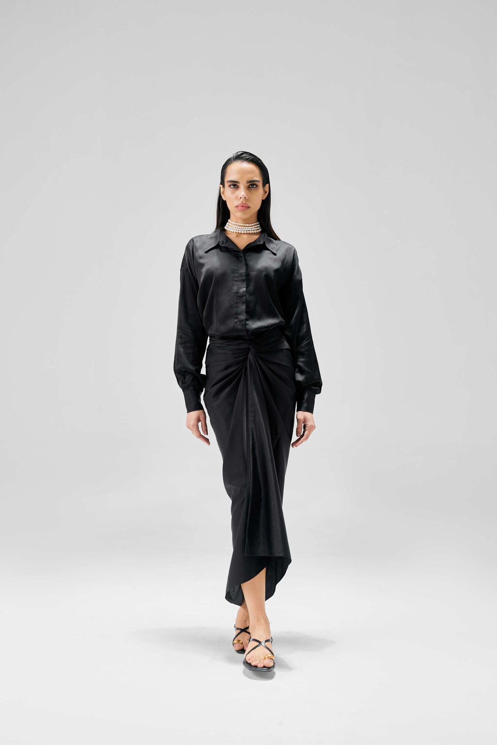 Raina Co-ord Set Black