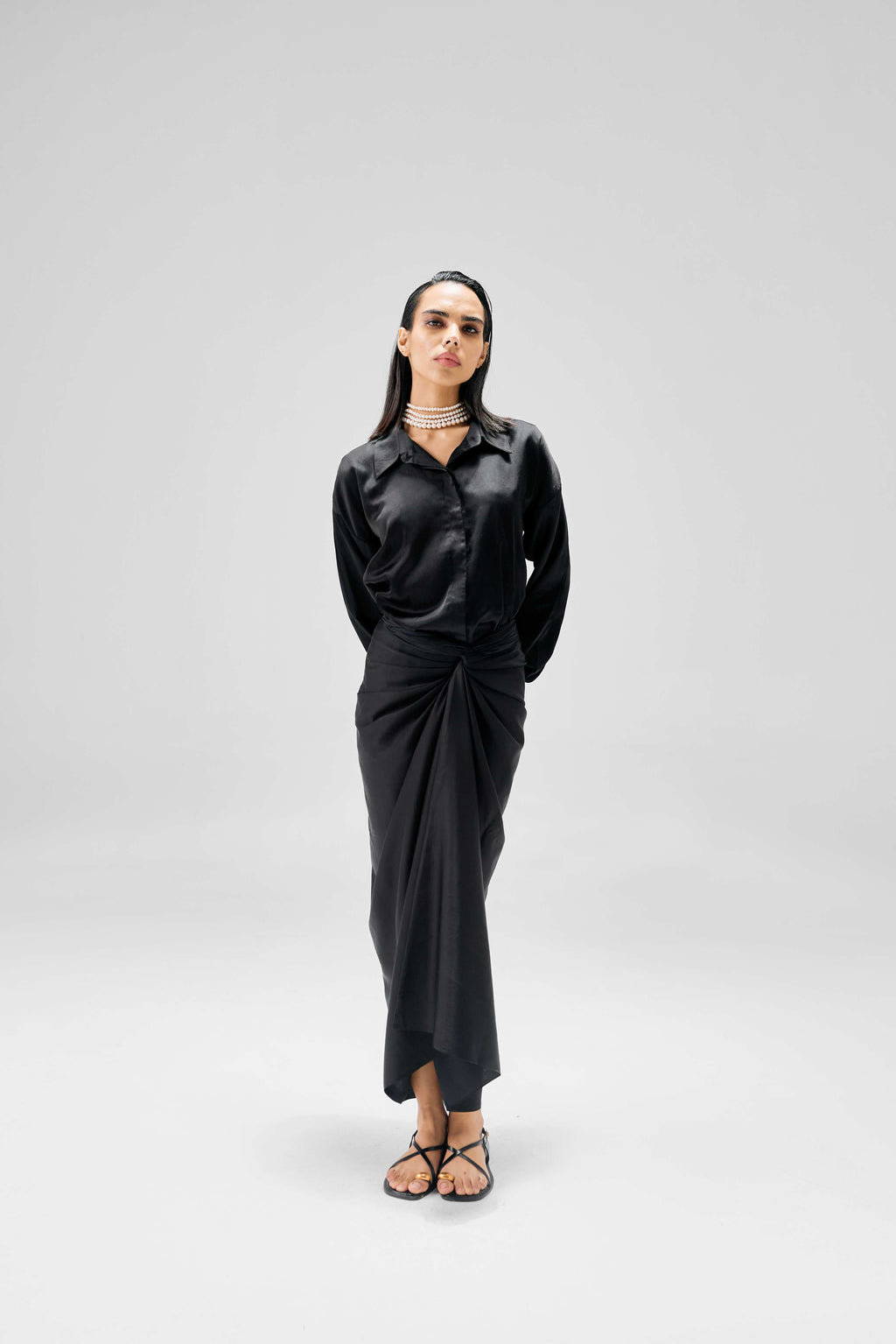 Raina Co-ord Set Black