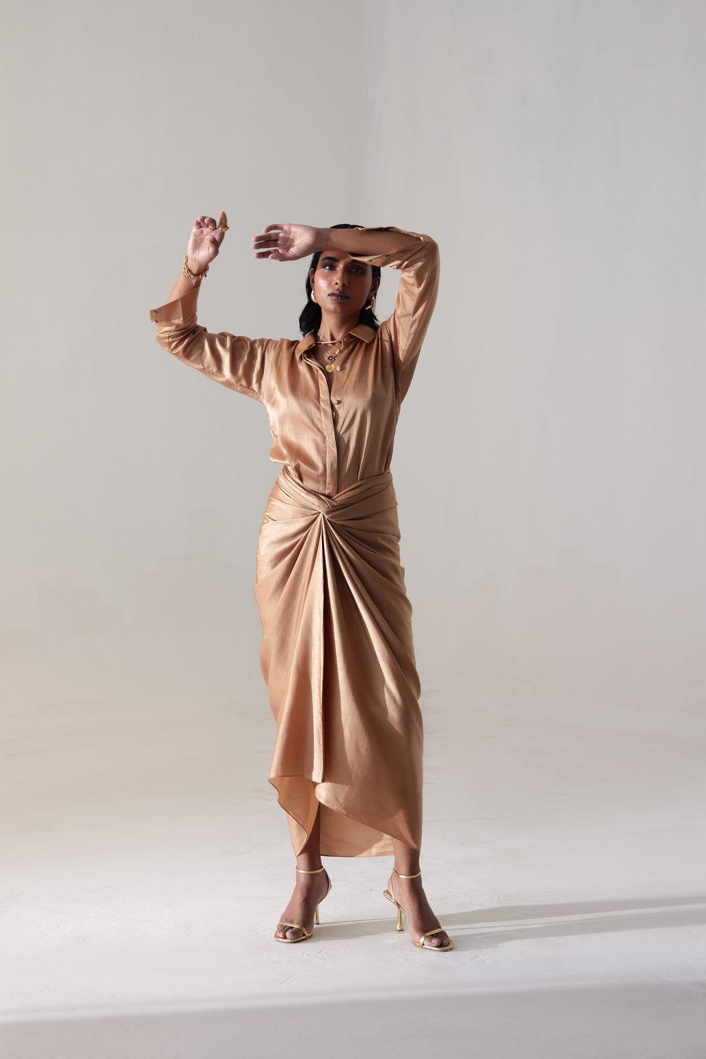 Riana Co-ord Set Camel